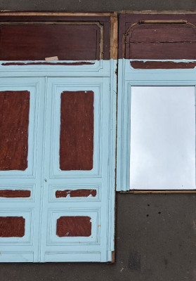 Facade de placard porte 2 bleu