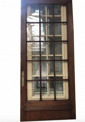Porte fenêtre verre ancien