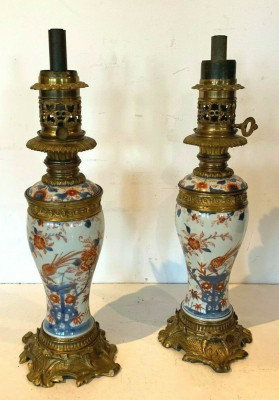 Paire de lampe en porcelaine de chine