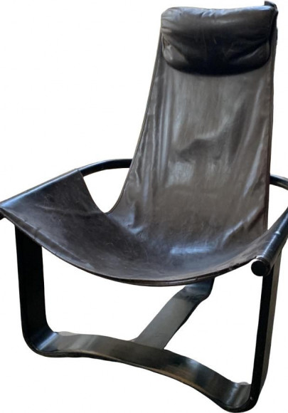 Fauteuil cuir tripode