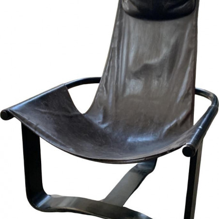 Fauteuil cuir tripode