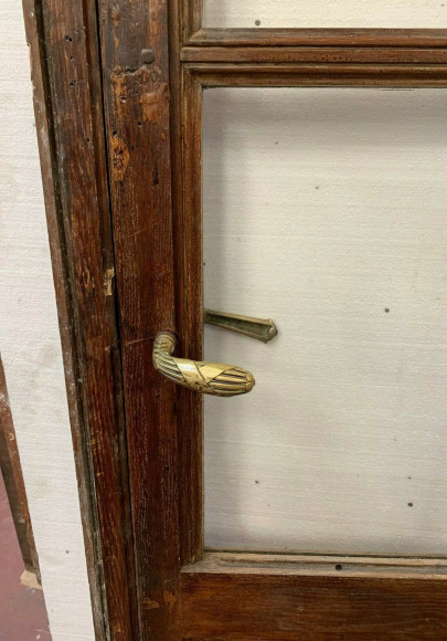Haut De Porte De Séparation - Bois Massif Chêne Et Hêtre - Doré à L'or Fin - Style Moderne - XXe Siècle