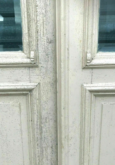 Haut De Porte De Séparation En Chêne Et Hêtre Massif - Style Moderne, Doré, XXe