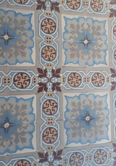 Très beau Carreau de ciment ancien entièrement restauré