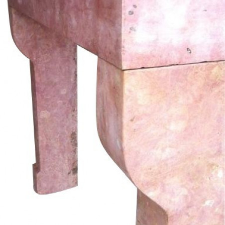 Ancienne cheminée en marbre rose